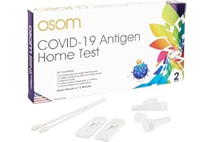 Osom Covid Home Test - Made in USA - 2 Rapid Covid Tests for Home - Results in 15 Minutes - at Home COVID Test Kit - FDA EUA Authorized COVID-19 Test Kit (2 Tests)