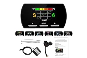 QAGEA Throttle Response Controller 9 Drive Modes Smart Electronic Racing Accelerator Compatible with Dodge Challenger Ram Jeep Cherokee Wrangler Maserati Ghibli Quattroporte 300C 200C (807-Upgrade)