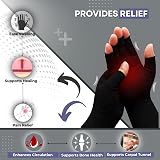 SyeJam Arthritis Gloves Fingerless Black Medium 1 Pair view 4