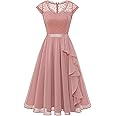 Wedtrend Women's Bridesmaid Dress 2024 Short Prom Dress Ruffle Wedding Guest Cocktail Dress Floral Homecoming Dress