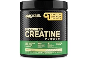 Optimum Nutrition Micronized Creatine Monohydrate Powder, Unflavored, 60 Servings, 300 Grams (Packaging May Vary)