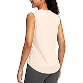 SANTINY Sleeveless Workout Tops for Women Breathable Lightweight Athletic Running Tank Tops Active Tennis Yoga Shirts