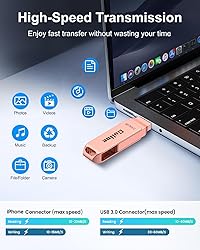 Gulloe 256GB iPhone Flash Drive for Photos, Memory