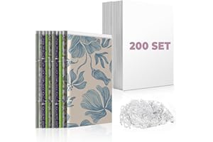 GENERIC 200 Set 8.5 X 11 Inch Fabric Organizer Boards, Comic Boards for Fabric Storage, Poster Boards and 800pcs Plastic Alligator Clips for Folding and Storing Cloth Straight, Fabric Storage Boards
