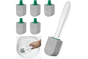 Pumice Stone Toilet Bowl Cleaner,Bathroom Cleaner Brush Toilet Wand Refills with 30CM Long Handle for Remove Hard Water Stain