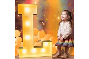 Ledido Marquee Light Up Letters, 3FT Marquee Letters Large Light Up Letters for Birthday Baby Shower Wedding Graduation Decorations, Mosaic Letters Large Marquee Letters for Party Decorations LetterL