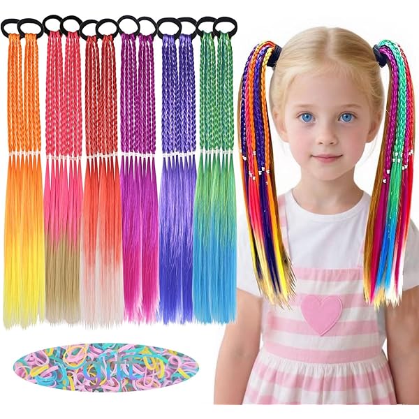 Amazon.com : Bememo 21 Pieces Colored Braids Hair Extensions with