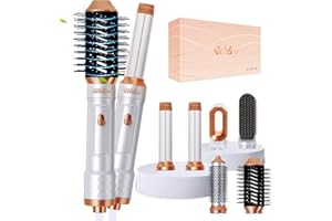 UKLISS Hair Dryer Brush,6 in 1 Blow Dryer Brush Ionic Hair Dryer,Hair Curler Hair Straightener Magic Styler Autowrap Air Styler,Multi Hair Styler for Fast Drying Styling Curling Straightening Volumizing