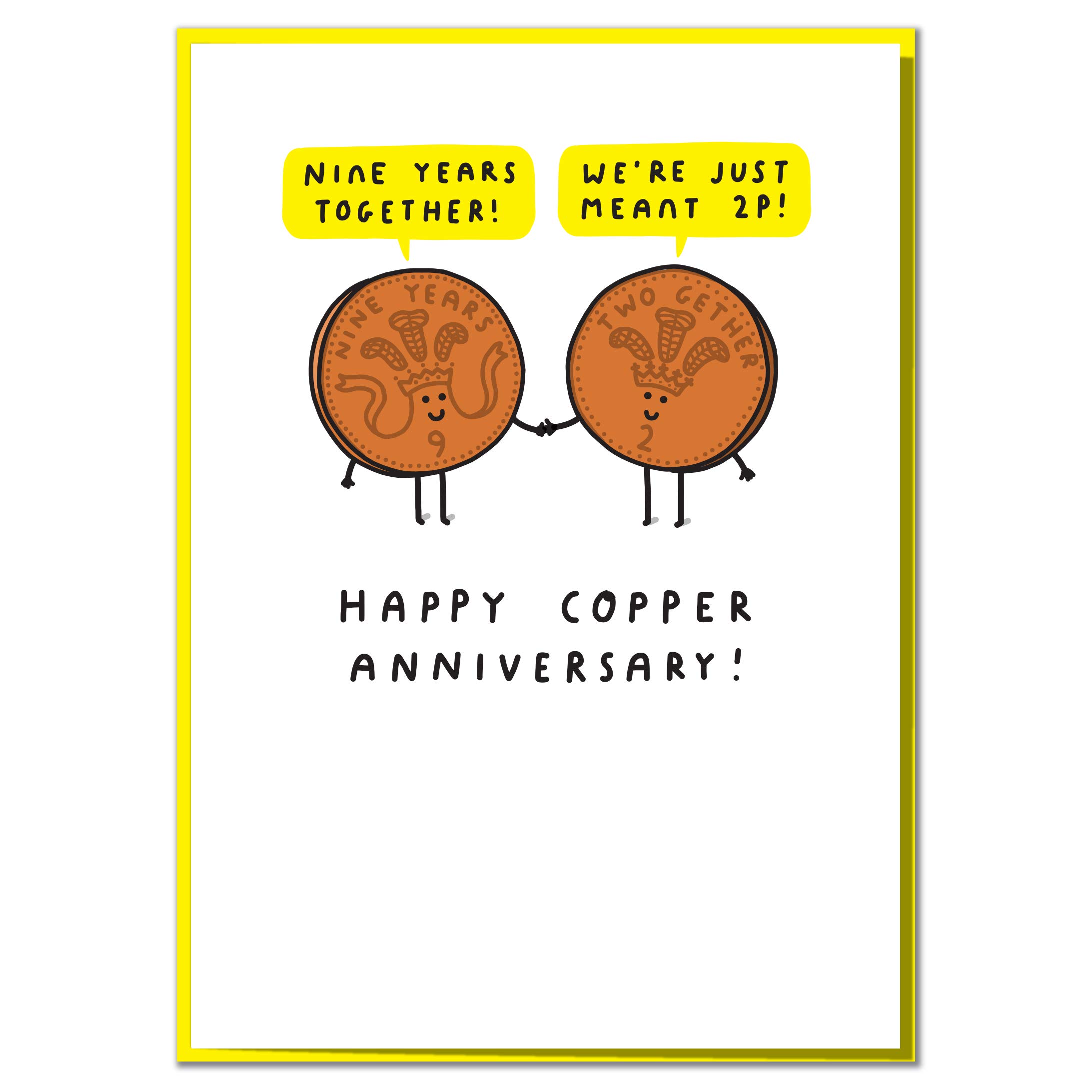 Happy Copper Anniversary! Funny 9th Wedding Anniversary Card