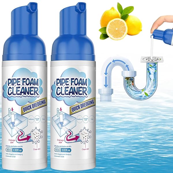 KANROADI YUGOU DRAIN CLEANER, SINK DRAIN FOAM CLEANER, SINK DRAIN CLEANER, DRAIN FOAM CLEANER, KITCHEN DRAIN FOAM CLEANER, BATHROOM DRAIN FOAM CLEANER, POWERFUL SINK AND DRAIN CLEANING FOAM (2 PCS)
