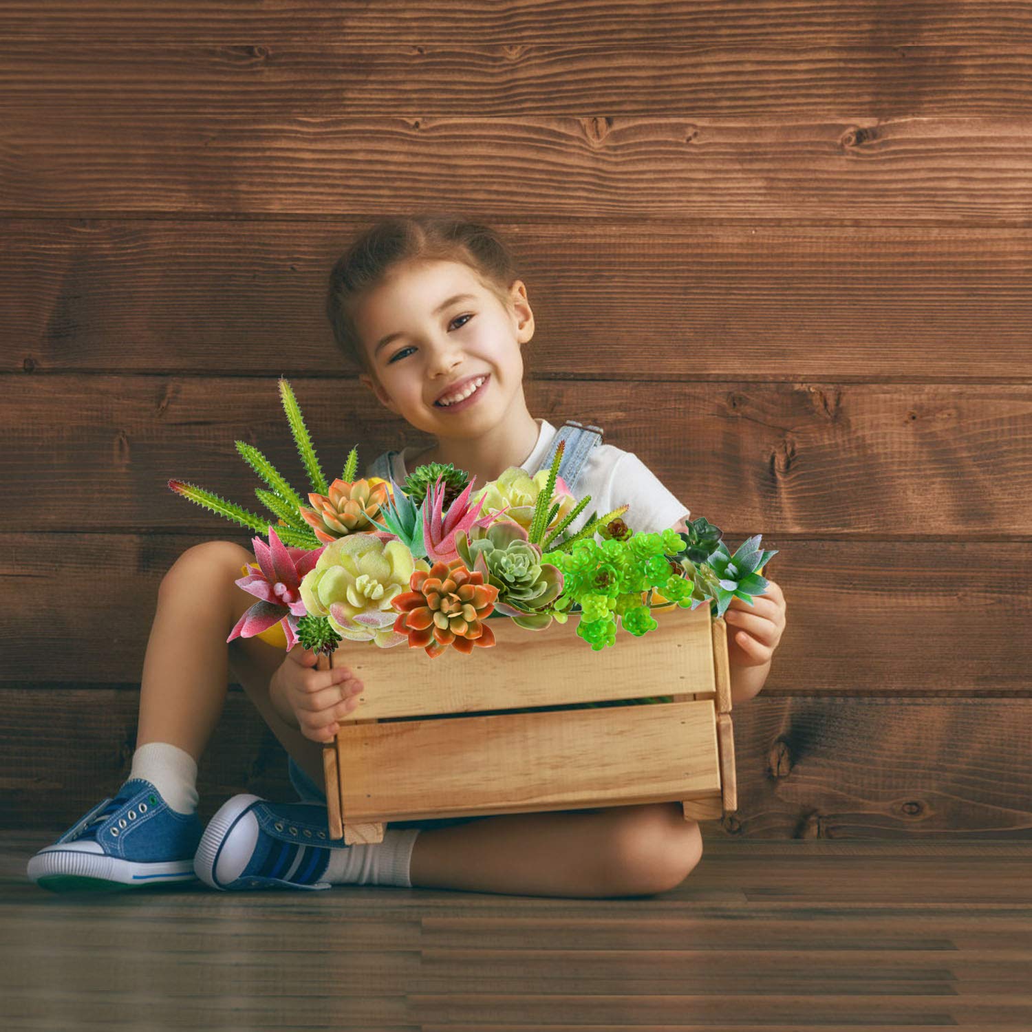 Beaspire Artificial Fake Succulent Plants 9 PCS Fake Plants Unpotted Faux Succulent Assorted for Indoor or Outdoor Decor, Office and Garden Arrangements Decoration