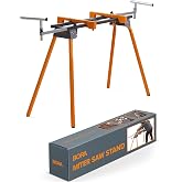 BORA Miter Saw Stand Universal Fit Heavy Duty Portable Design - PM-4000 | Folding miter saw table, quick-release tool mounts, 500-lb load capacity, 114 inches of support, mitre chop saw stand