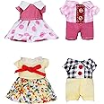 E-TING Family Set, Sweet Mother-Daughter Cool Father-Son Family Dress Up Set for 3-Inch and 2.25-inch Figure Town Series