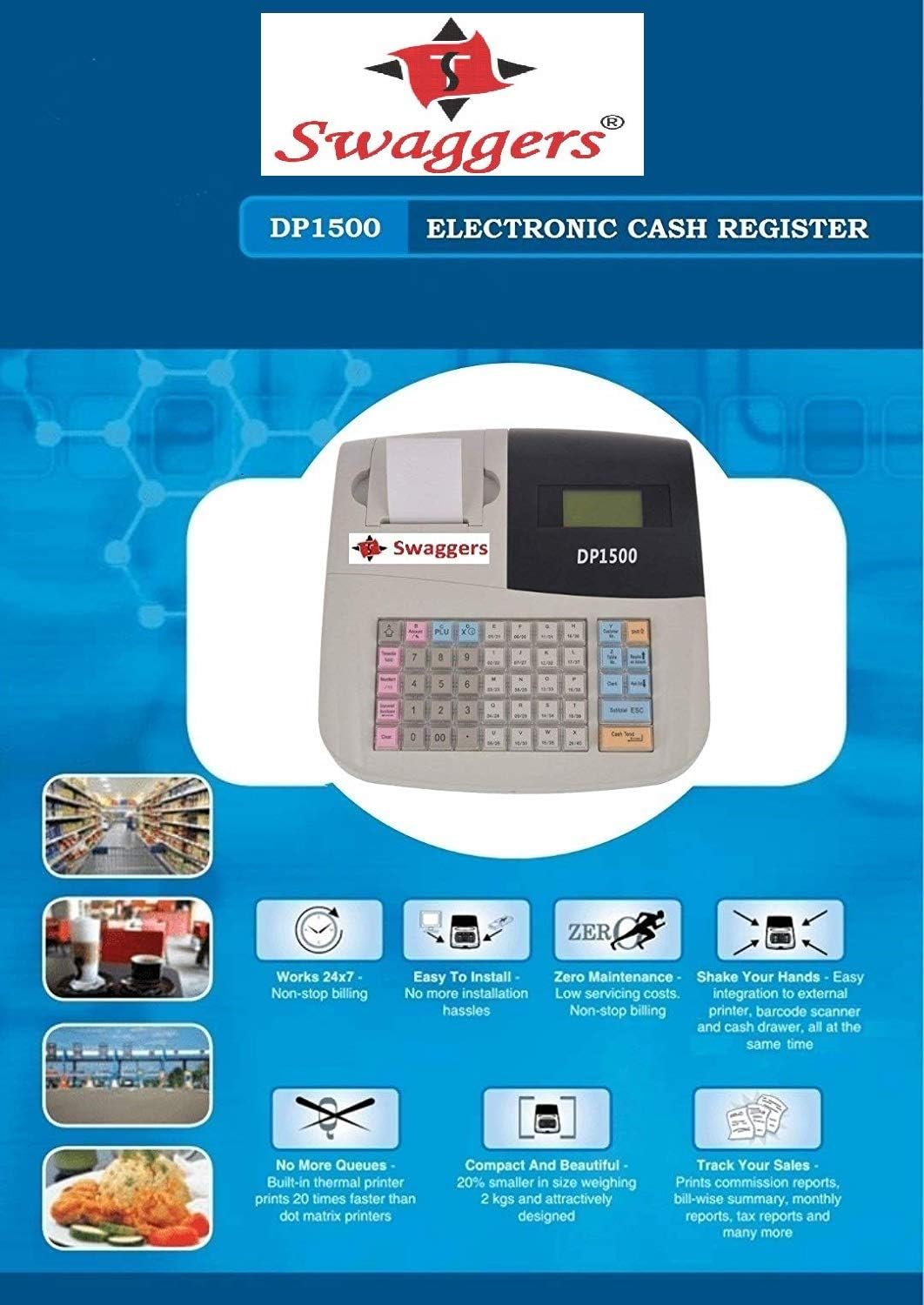 retail billing machine with barcode scanner