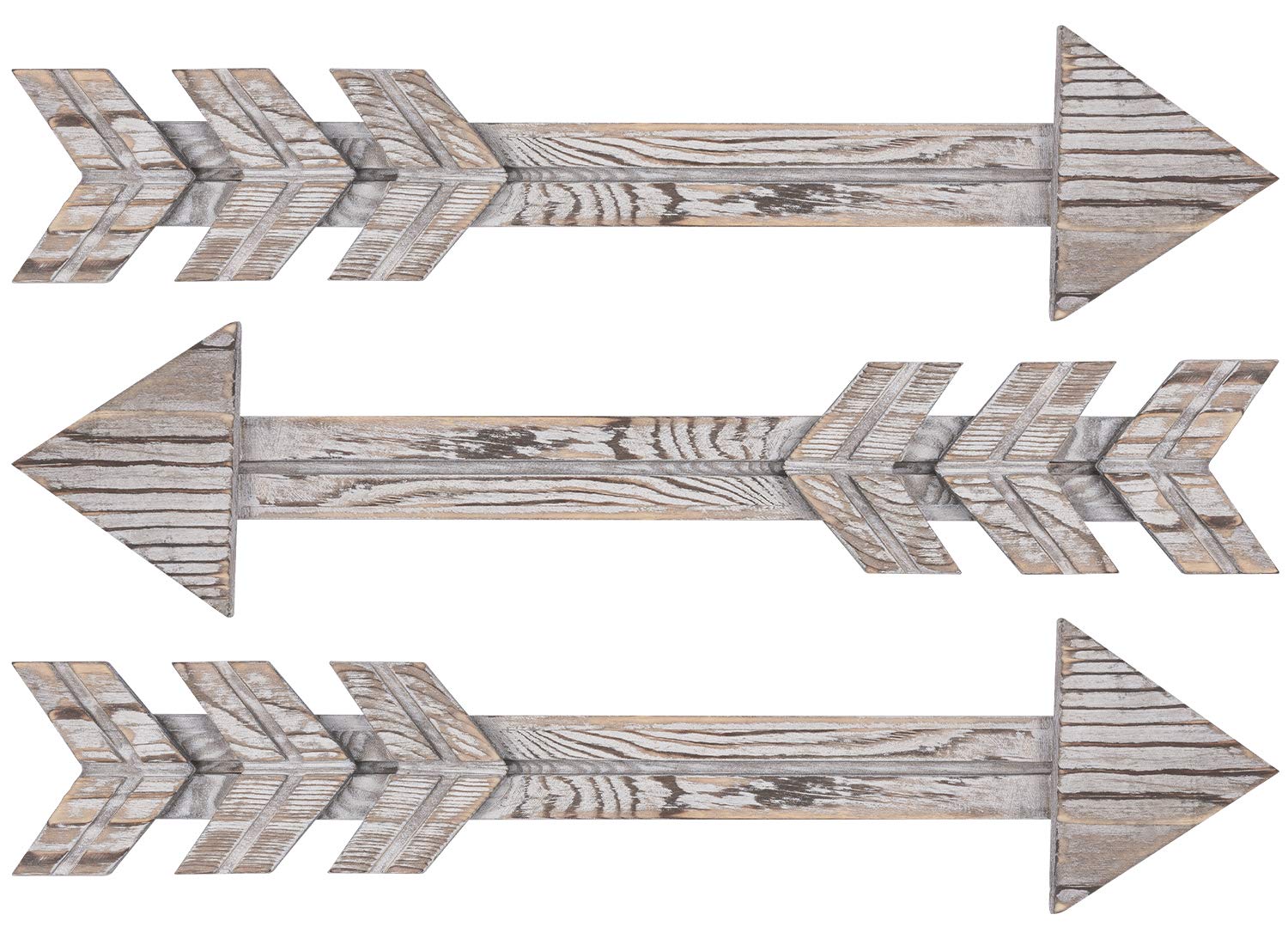 TIMEYARD Rustic Wood Arrow Decor, Set of 3 Rustic Arrow Sign Wall Decor