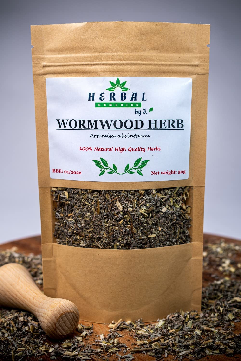 Wormwood Tea Cleanse Herb Artemisia 100g - Gut Infection Detox Kidney Worms Removal/Herbal Remedies by J. - Piolun