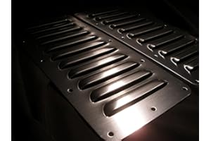 RodLouvers Pair of Straight Aluminum 5” 11 Louver Hood Panels (Bolt-On) Kit