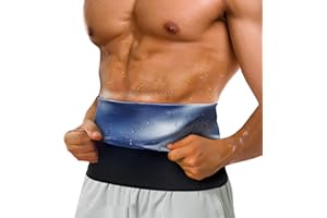 LODAY Waist Trimmer for Men Weight Loss,Stomach Trainer Sweat Workout Shaper,Neoprene-Free Slimming Sauna Belt