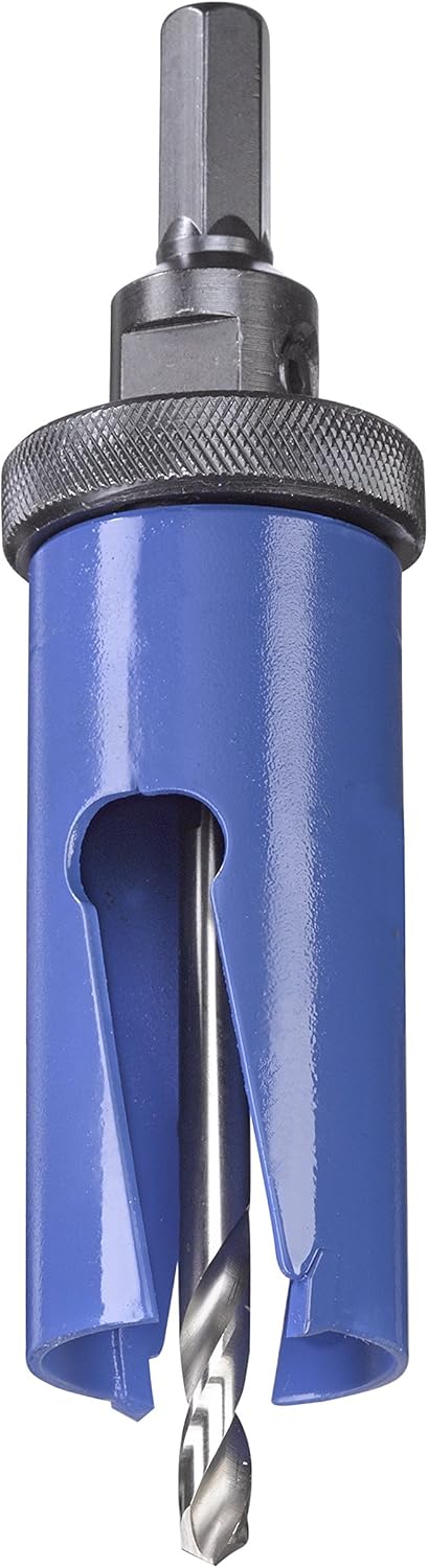 kwb Universal Hole Saw - 35 mm Diameter Size, Extra Sharp Carbide Teeth, 8 mm Center Drill, Blau, 35mm