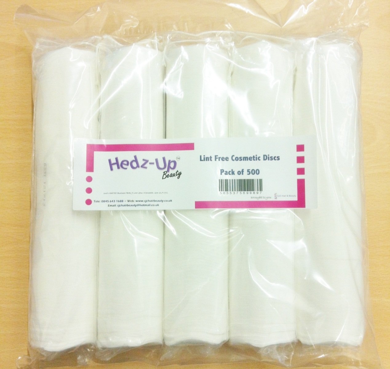 Hedz-Up™ Cosmetic Face & Nail Lint Free Cotton Wool Discs/ Pads x 500