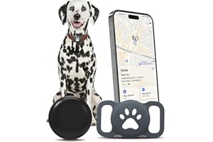 Dog Tracker Tag (iOS Only) GPS Pet Tracking Smart Tag for Dog Collars, iPhone Airtag, Animal Finder, Compatible with Apple Fi
