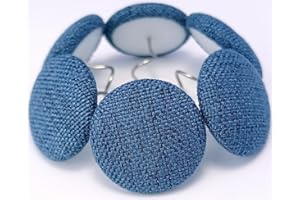 AHAILUOO 12 Colors Fabric Covered Button Twist Pins Dust Ruffle Pins- for Sofa，Upholstery，Armchair Caddies, Armrest Covers,Bed Skirts, Slipcovers, Headliners (Dark Blue, 12)