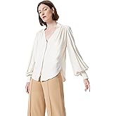 DEE OCLEPPO Womens Jane Long Sleeve Button Front Blouse Standard