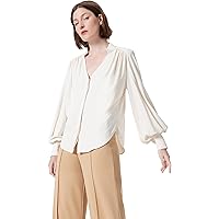 Theory Women's Button-Down Tie-Waist Blouse, Off White, X-Small at