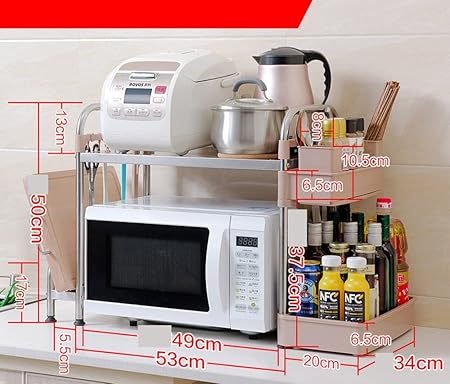 Cocina estante/estante/rack/1 F menaje de condimento tanque de ...