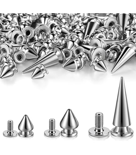 Amazon.com: YORANYO 135 Sets Mixed Shape Spikes and Studs Assorted