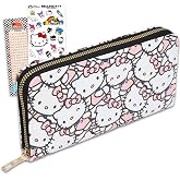 SANRIO Hello Kitty Wallet for Women Set - Bundle with a Wallet for Women Plus Stickers, More Hello Kitty Accessories