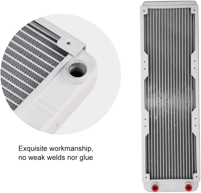 Richer-R Watercooling Radiator Aluminium Heatsink for PC - White (240 mm/360 mm) (360 mm) - Image 4