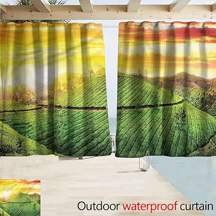 Amazon Com Marymunger Sliding Door Curtain Country Tea Fields
