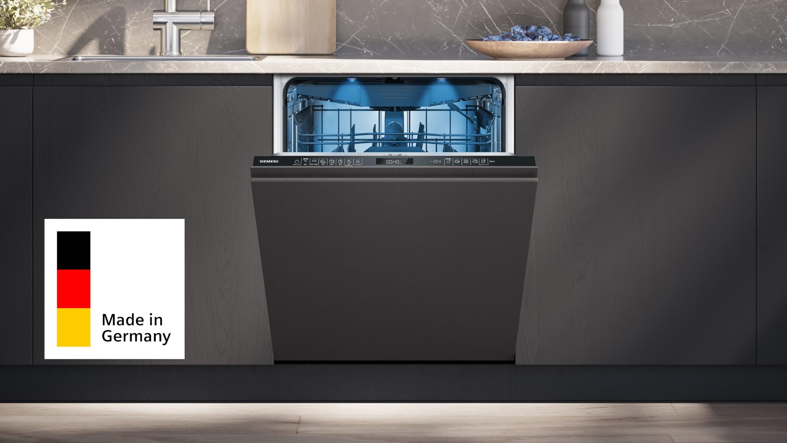 Siemens iQ500 XXL Geschirrspüler 60 cm, SX65ZX17CE, Vollintegriert, Made in Germany, smartStart, varioSpeed Plus, Dreifach rackMatic, Zeolith-Trocknung, Glas Zone, timeLight, aquaStop, Home Connect 2