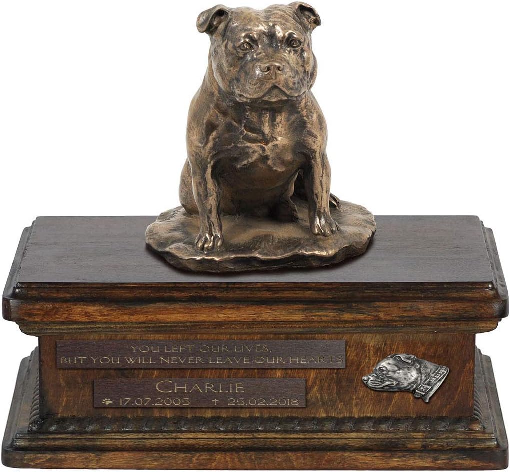 staffordshire bull terrier urn