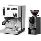 Rancilio Silvia Espresso Machine and Eureka Mignon Notte Grinder Bundle (White)