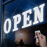 30" x 10" Large LED Open Sign with Remote Control High Bright Visibility Business Open Sign 14 Mode Suitable for Shop, Bar, Hotel, Retail and Restaurant