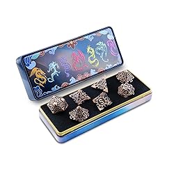 DND Metal Dice Set with Dragon Totem Metal Gife