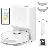 DREAME C20 Plus Robot Vacuum, 90 Days Self-Emptying Robot Vacuum and Mop Combo, 6000Pa Suction Robotic Vacuum, LiDAR Navigation, APP/Voice Control, Robot Vacuum Cleaner for Pet Hair/Carpet/Hard Floor