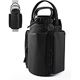 JACZZO Magnetic Gym Bag for Men and Women, Magnetic Water Bottle Holder for Gym, Small Gym Bag, Gym Gifts Gym accessories (Black)