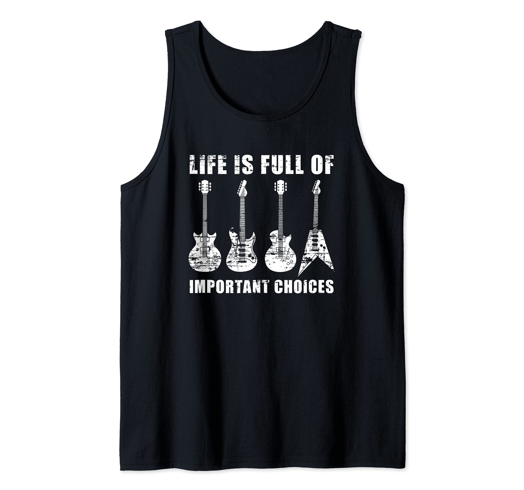 Funny Acoustic Guitar Player Guitarist Music Electric Guitar Tank Top