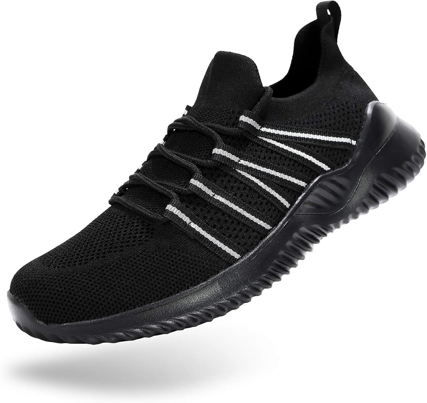 womens black work tennis shoes