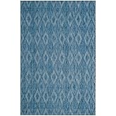 SAFAVIEH Washable Rug Outdoor Courtyard Collection - 2'7" x 5', Navy, Non-Shedding & Easy Cleaning, Ideal for Patio, Backyard