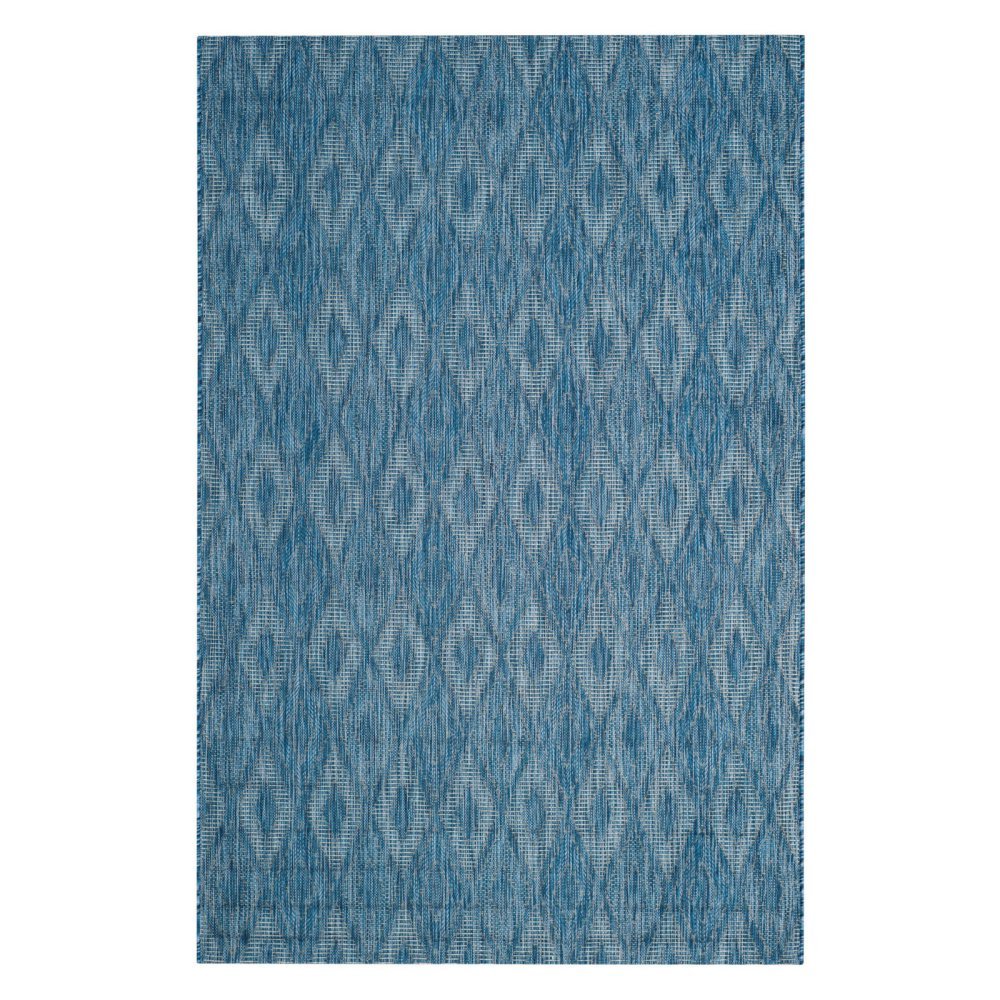 Safavieh Contemporary Indoor/Outdoor Woven Rectangle Area Rug, Courtyard Collection, CY8522, in Navy / Navy, 79 X 152 cm for Garden, Patio or Any Outdoor Space