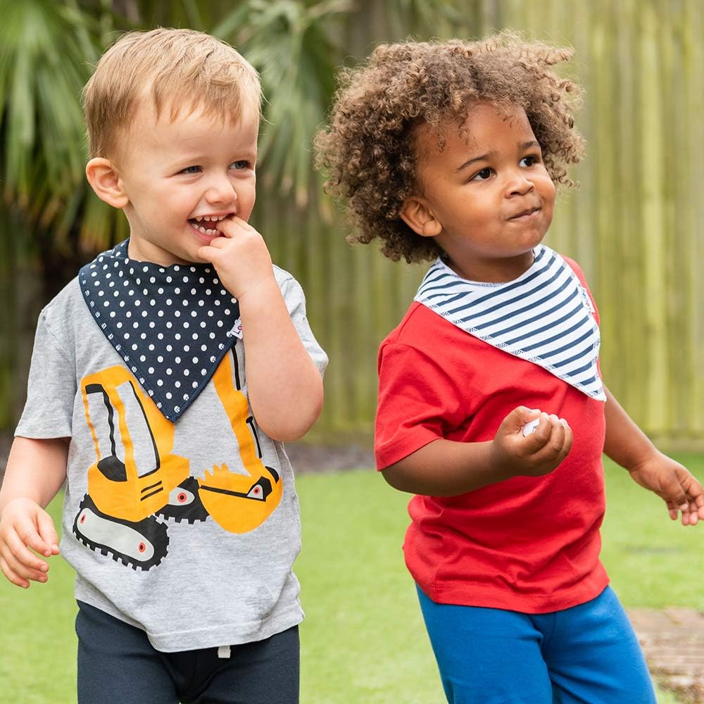 Lovjoy 100% Cotton Bandana Dribble Bibs, Light & Absorbent for Warm Months Fits upto 3 years - 7 PACK (Set 2) - Image 4
