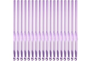 Hordolry 6.5mm Crochet Hooks Bulk, 18Pcs Aluminum Crochet Needle, Knitting Needles for Craft Yarn Contribute to Beginners