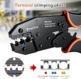 Preciva Ratchet Insulated Wire Terminal Crimping Tool Pliers AWG 20-10 view 2