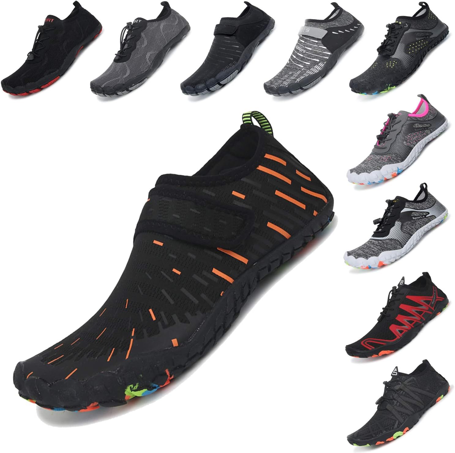 VVQI Water Shoes Mens Womens Outdoor Swim Barefoot Socks Skin Shoes for Beach Running Snorkeling Surfing Diving Yoga Exercise