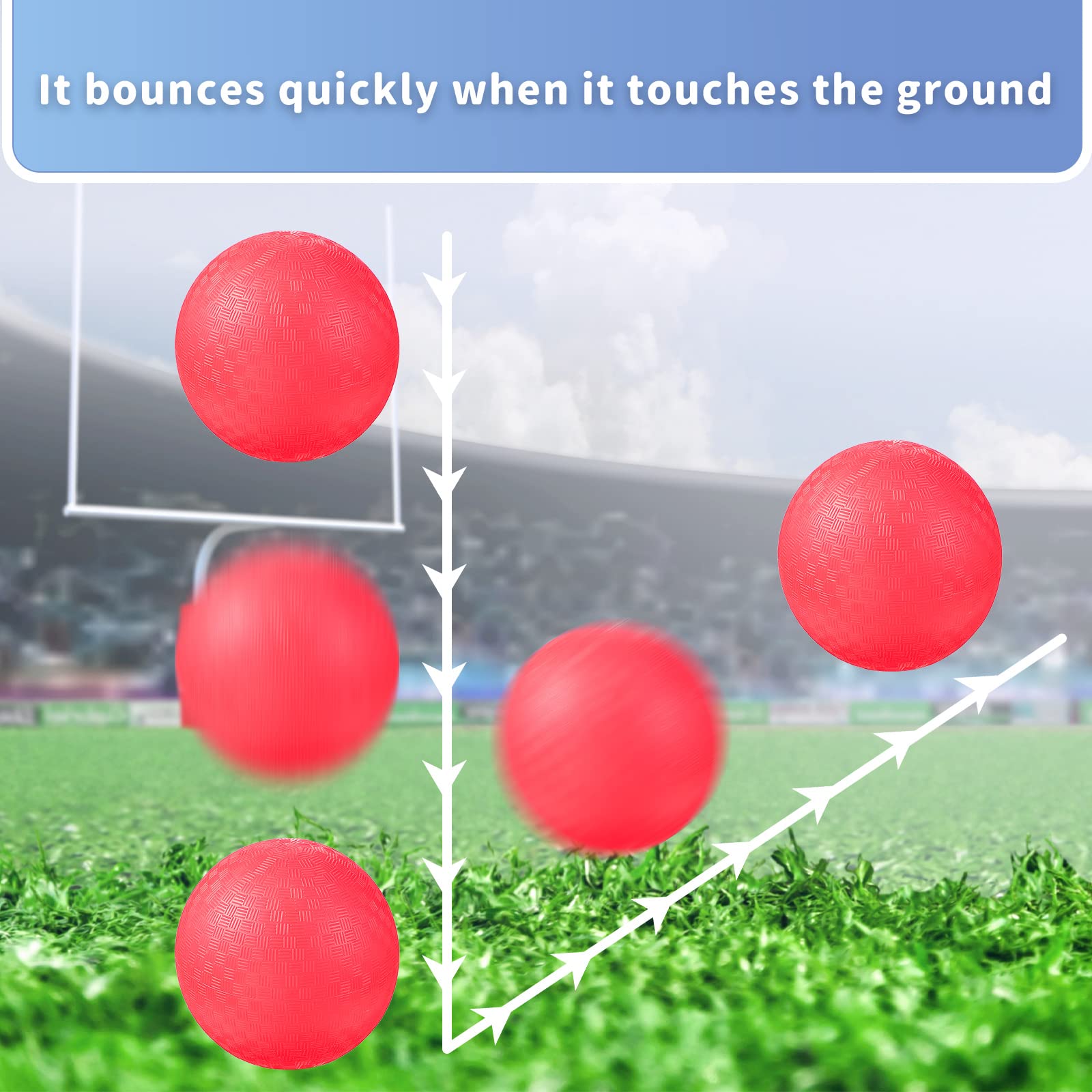 Civaner 2 Pack of 5 Inch PVC Made Dodgeball Balls, Red Blue, Suitable for Kids Outdoor Play, Exercise, Yoga