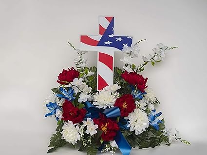 Amazon Com Mikash Solar Amerin Flag Perfect Cemetery Decoration